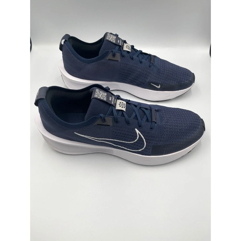 Nike Interact Run FD2291-402 Mens 15 College Navy White Running‎ Shoes